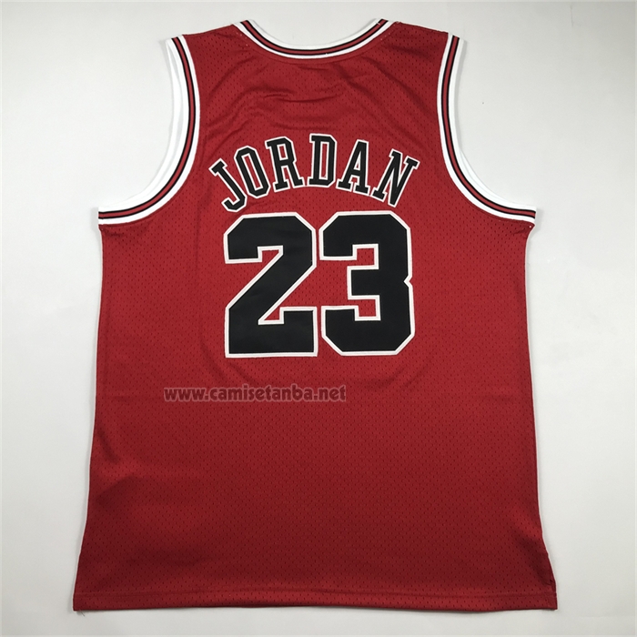Camiseta Chicago Bulls Michael Jordan NO 23 Autentico 1995-96 Rojo